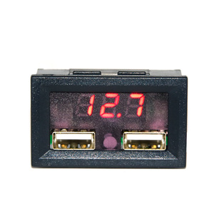 XW328HV 12V แบตเตอรี่ตะกั่วกรดตัวบ่งชี้ความจุแรงดันไฟฟ้าจอแสดงผลพลังงานรถยนต์พร้อมเครื่องชาร์จ USB คู่ 5V 2A G440 - Product Image 1