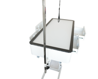 Table de toilettage professionnelle pour animaux de compagnie Shengbao FT-879 avec fer à LED électrique, design sécurisé et 4 tiroirs