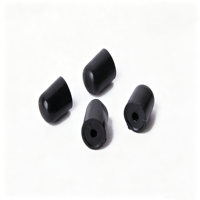 Embouts de cordon mats noirs miniatures à un trou pour cordons de serrage de sweats à capuche, sacs à dos, sacs et accessoires vestimentaires