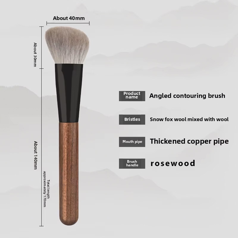 Angled contouring brush