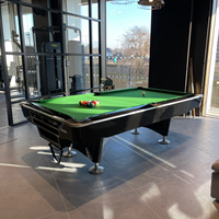 Usine directe pas cher Style américain Système de retour automatique de boules Table de billard en bois massif marbre 8ft 9ft