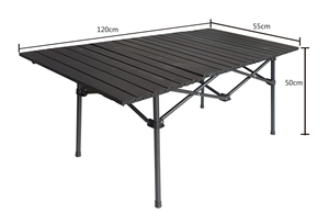 โต๊ะพับได้ทำจากเหล็กคาร์บอนโต๊ะสำหรับปิกนิกม้วนทรงไข่แบบพกพาสำหรับตั้งแคมป์เดินทางปิกนิกบาร์บีคิวเฟอร์นิเจอร์กลางแจ้ง - Product Image 3