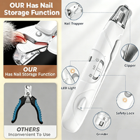Nouvelle Tendance : Coupe-Ongles et Ponceuse Électrique 2-en-1 de Haute Qualité pour Animaux de Compagnie avec Lumière LED – Coupe-Ongles Professionnel pour Animaux