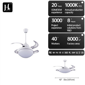 Ventilador de Techo LED Moderno de Lujo de 42 Pulgadas, Motor de CA, Diseño Empotrado Inteligente, Control Remoto, 6 Velocidades, Regulable, Garantía de 3 Años, Diseño de Autor - Product Image 4
