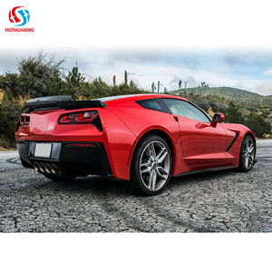 Faldones Laterales de Fibra de Carbono ABS para Chevrolet <span class=keywords><strong>Corvette</strong></span> <span class=keywords><strong>C7</strong></span> 2014-2019 Estilo Z06 Grand Sport, Extensión de Panel de Balancín - Product Image 4