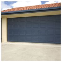 Porte de garage à enroulement moderne personnalisée en alliage d'aluminium à vue complète avec grille encastrée de sécurité