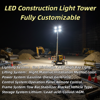 Anpassbarer LED-Solar-Mobilturm mit IP66-Schutzklasse, 220V Eingang, Batteriekapazität, Solar- und Generator-Turm für Notfälle