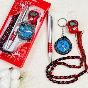 Juego de 4 cuentas de oración musulmanas Tasbeeh con brújula, 33 cuentas de oración, bolígrafo contador <span class=keywords><strong>digital</strong></span> con caja, contador <span class=keywords><strong>digital</strong></span> de Tasbeeh para niños - Product Image 4