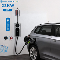 Chargeur EV portable Shineyou, directement de l'usine, 3,5-22 kW, sans fil, WiFi, minuterie, résistant à la pression, câble TPU 2 tonnes