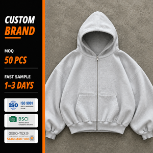 Sudadera con Capucha Premium Personalizada de Alta Calidad al por Mayor, Estilo Urbano, Diseño Grueso con Cremallera y Capucha, Sudadera con Diseño - Product Image 1