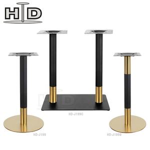 بيع مباشر من المصنع مجموعة طعام رخامية فاخرة من النحاس الأصفر الفولاذ المقاوم للصدأ قاعدة طاولة للزجاج - Product Image 6