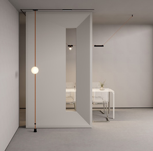 Système d'éclairage sur rail magnétique 48V avec ruban LED tissé, projecteur COB et corps en verre pour bureaux, maisons et hôtels - Product Image 5