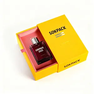 Boîte rigide personnalisée pour parfum avec insert floqué et poignée en ruban, emballage cadeau de luxe, boîte d'expédition - Product Image 4