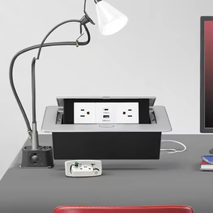 16A 13A Corriente nominal Pop-Up <span class=keywords><strong>Caja</strong></span> de enchufes de mesa Salidas A prueba de polvo USB + <span class=keywords><strong>Enchufe</strong></span> DE LA UE <span class=keywords><strong>doble</strong></span> y de la UE <span class=keywords><strong>Caja</strong></span> de mesa estándar - Product Image 4