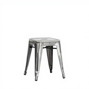 Meilleures ventes - Tabouret en métal moderne, design industriel, empilable, meubles pour la maison, salon, appartement, tabourets galvanisés - Product Image 1
