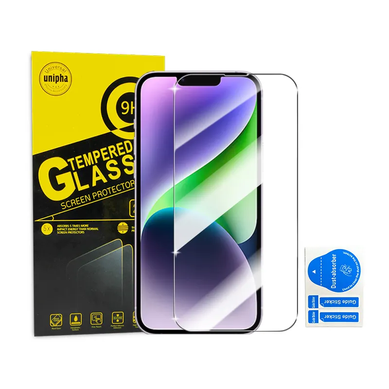 High Quality For iPhone 14 Screen Protector Clear 9H Tempered Glass for iPhone 14 /14 Pro /14 pro Max