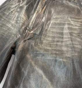 Vaqueros Anchos de Algodón Grueso con Efecto Encerado y Desgastado, Diseño Personalizado, Color Marrón, Estilo Y2K, para Hombre, Vaqueros de Moda Urbana para Hombre, Gran Venta - Product Image 2