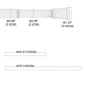Vente en gros Installation facile Tringle à <span class=keywords><strong>rideau</strong></span> de douche télescopique extensible sur mesure Poteau en métal <span class=keywords><strong>sans</strong></span> perçage Mise à niveau à bas prix - Product Image 6