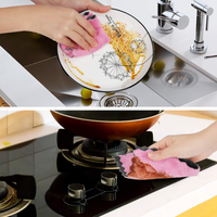 Chiffons de nettoyage multi-usages réutilisables en microfibre double face pour meubles