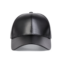 Casquettes de baseball unisexes personnalisées en similicuir PU vierge, 6 panneaux, imperméables, style streetwear, motif léopard, 100 % polyester