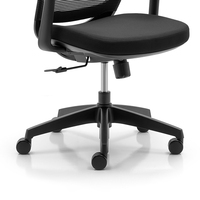 Chaise de bureau exécutive moderne et respirante en maille intégrale avec profondeur d'assise réglable et support lombaire coulissant pour poste de travail