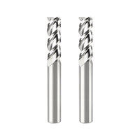 Fraise à queue en carbure à 3 dents HRC55 carrée pour fraisage CNC de l'aluminium
