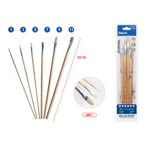 Pennello per acquerello vermillione da 50 ml con pelo in nylon e manico in plastica in tubo di alluminio per artisti e professionisti - Product Image 1