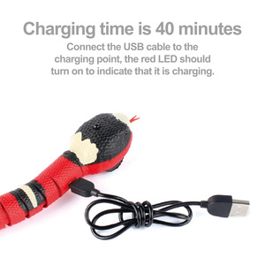 Juguetes Interactivos Inteligentes para Gatos, <span class=keywords><strong>Serpiente</strong></span> Electrónica Automática, Recargable por USB, <span class=keywords><strong>Juguete</strong></span> de Plástico para Gatitos - Product Image 5