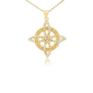 Conjunto <span class=keywords><strong>de</strong></span> Joyería Punk con Colgante <span class=keywords><strong>de</strong></span> Cruz Vintage, Zirconia Cúbica, <span class=keywords><strong>Nudo</strong></span> <span class=keywords><strong>de</strong></span> <span class=keywords><strong>Bruja</strong></span>, Collar y <span class=keywords><strong>Anillo</strong></span> para la Fortuna - Product Image 2