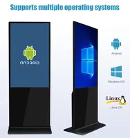 Pemutar Media penanda Digital berdiri Android 43 ", dengan Totem interaktif 65" untuk toko ritel menampilkan animasi dan grafis