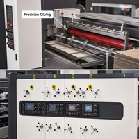 Machine d'impression, de rainurage et de découpe de boîtes en carton entièrement automatique à commande facile avec affichage numérique et variateur de fréquence (VFD)