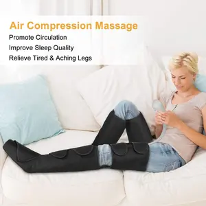 Luyao placa vibratória 670c para pernas, massageador de pés e pé, máquina de pressão, massageador para dor nas pernas e com compressão de ar quente