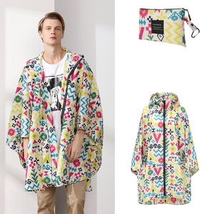 Groothandel Regenjas Poncho Out Rijden Winddicht Waterdicht Heren En Dames Regenjas Geometrische Patroon Regenjas - Product Image 2