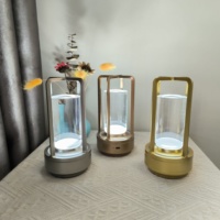 Lampe de table en cristal Lumison, lampe de camping portable rechargeable à LED, 2500 mAh, lampe de tente haute puissance