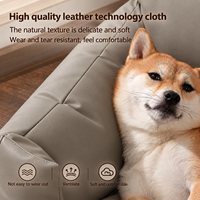 Canapé-lit pour chat en cuir PU moderne, imperméable, antidérapant, facile à nettoyer, style nordique, extra-large, toutes saisons, vente en gros du fabricant