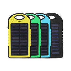 Chargeur solaire portable haute qualité haute capacité 5000 mAh avec lampe torche LED et mini-banques d'alimentation solaires avec porte-clés - Product Image 4