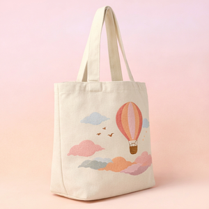Sac de plage en toile imprimé personnalisé avec poignée d'épaule naturelle, logo personnalisé brodé, sac de shopping rayé - Product Image 5