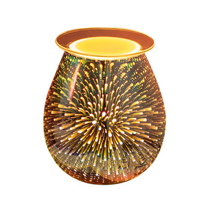 Lampe d'aromathérapie 3D en verre, lampe chauffante à cire fondante à brancher pour la maison, lumière LED chaude parfumée, veilleuse de chevet - Product Image 4