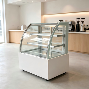 Vitrina Refrigerada para Pasteles, de Pie, con Vidrio Templado Curvo y Estantes Ajustables - Product Image 1