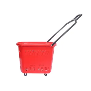 Leke 20 L drogheria 45L plastica supermercato cesto per la vendita portatile durevole 35L shopping box