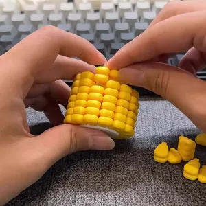 Jouets amusants : Cube magique en forme de maïs imprimé en 3D, Puzzle <span class=keywords><strong>Tetris</strong></span> anti-stress, Jouets originaux stimulant le développement cérébral - Product Image 1