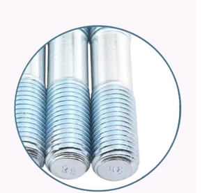 DIN939 # مسامير بقضيب فولاذية ثنائية الخيط 45 صفيحة قولبة عمود وسط ترصيع و خيط مزدوج - Product Image 4