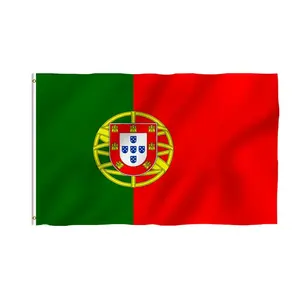 Novo Design Finamente Processado Vermelho E Verde Bandeira Personalizada 3x5 Portugal Bandeiras Países Europeus Para Exposição