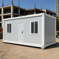 Maison conteneur détachable à installation rapide, ignifuge, modulaire et préfabriquée, personnalisable pour chantier multi-usages