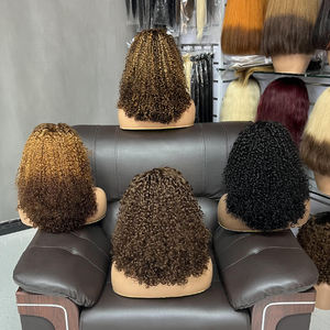 Perruques SDD 13*4 Frontal Lace Pixie Bouclées 14 Pouces avec Bonnet en Dentelle Suisse Cheveux Humains – Vente en Gros, Stock Complet - Product Image 5