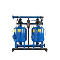 Filtre à sable et gravier motorisé à rétrolavage entièrement automatique pour l'irrigation agricole économe en eau, facile à utiliser pour l'eau de puits et de rivière