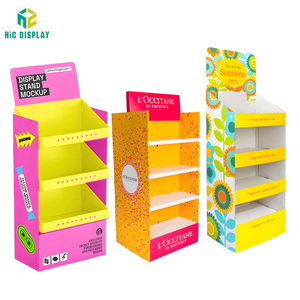 3-Tier các tông sóng sàn miễn phí đứng hiển thị Kệ sinh thái thân thiện dễ dàng thiết lập bán lẻ hiển thị đứng - Product Image 1