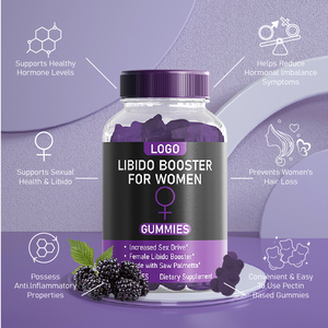Permen Gummy Penguat <span class=keywords><strong>Libido</strong></span> Wanita Herbal Alami Halal Label Pribadi OEM Mendukung Kadar Hormon dan Energi yang Sehat - Product Image 2