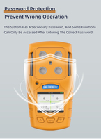 Analyseur de gaz portable 4-en-1 pour laboratoire industriel avec détection de fuites et surveillance du CO, numérique, OEM, pour gaz combustibles GPL/H2S