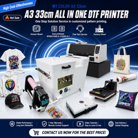 Imprimante DTF tout-en-un MT COLOR A3 30cm 33cm avec double tête d'impression XP600, machine d'impression sur t-shirts avec agitateur de poudre CE